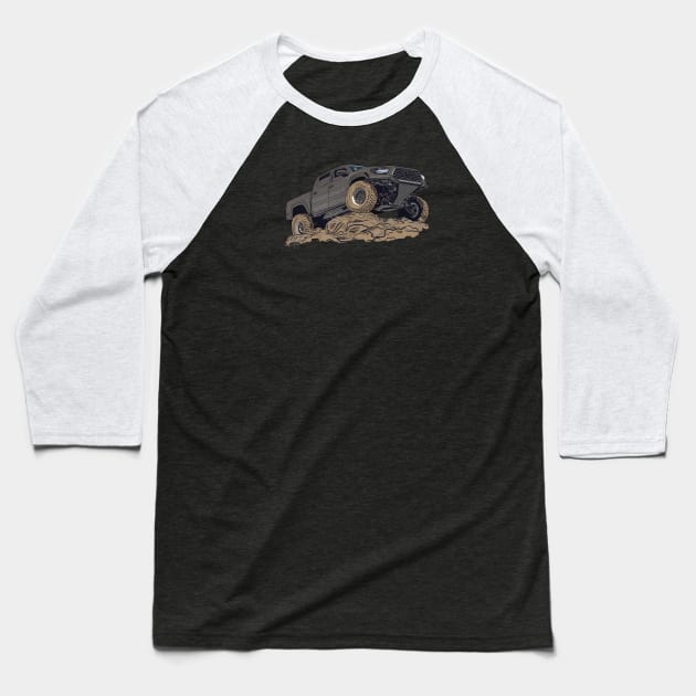 dirt tacoma Baseball T-Shirt by Saturasi